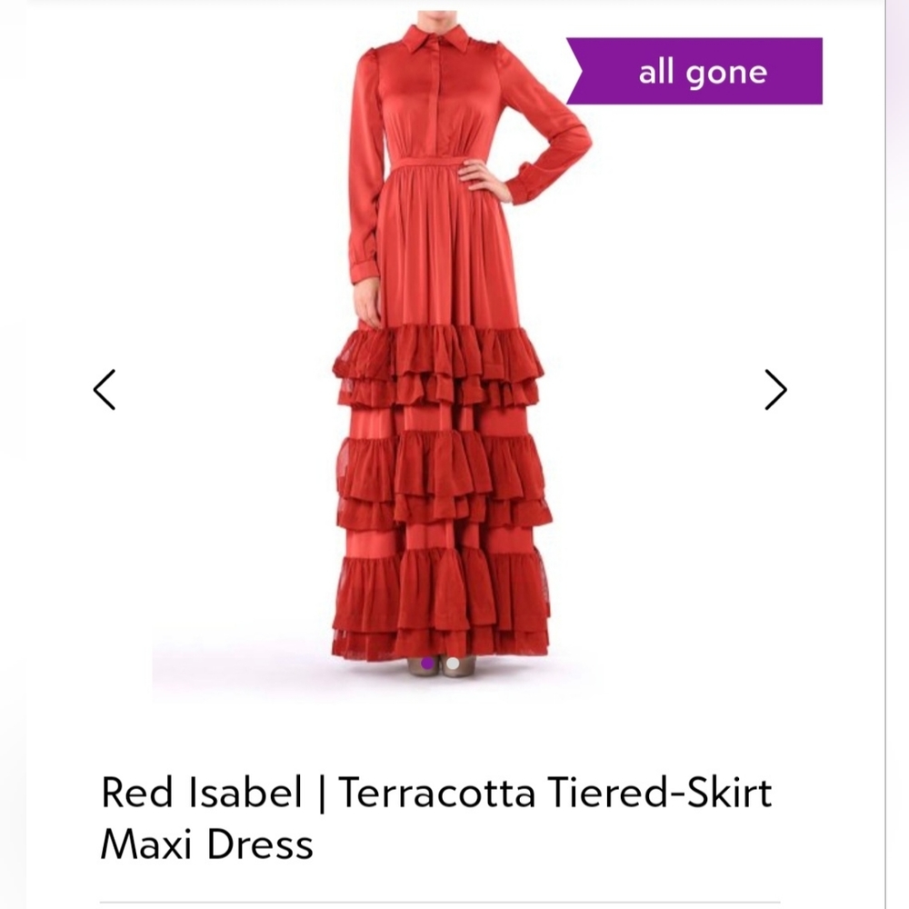NWT Red Isabel terracotta maxi dress in XS
